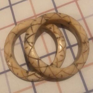 EUC Set of Two Bamboo Style Bracelets ✨